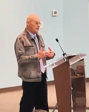 Rusty May preaching at the Burlington Church of Christ